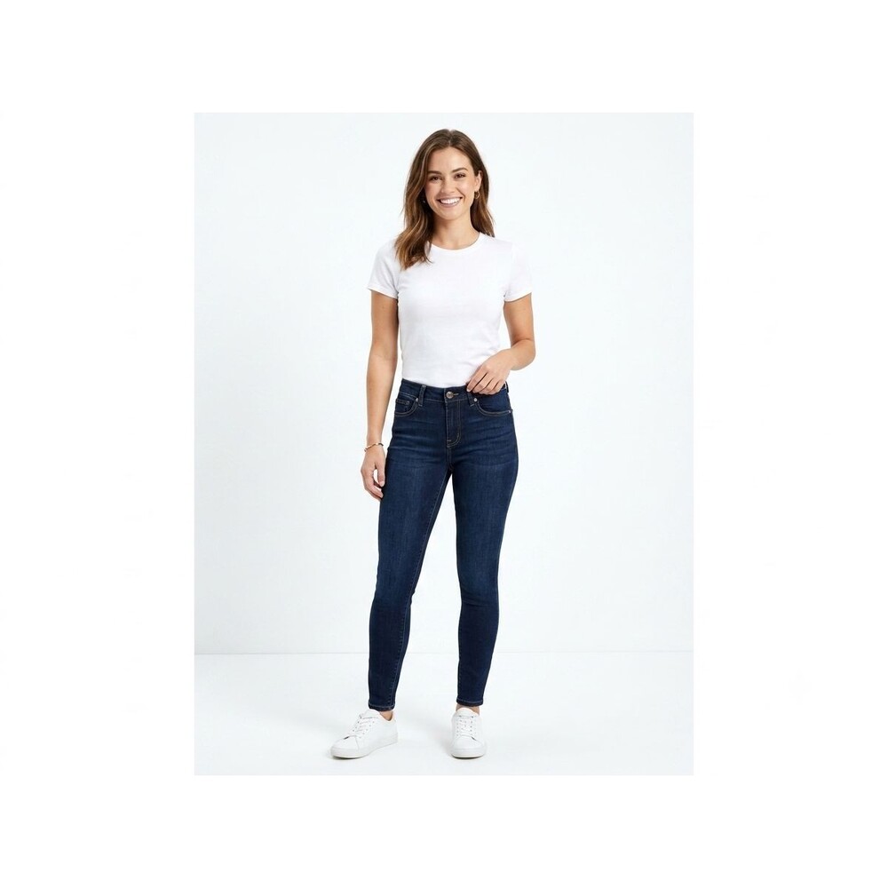 1822 Denim Ava Skinny Jeans Womens Size 8 Dark Wash Stretch Blue Denim 28x26